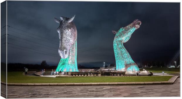 The Kelpies Falkirk Canvas Print by Apollo Aerial Photography