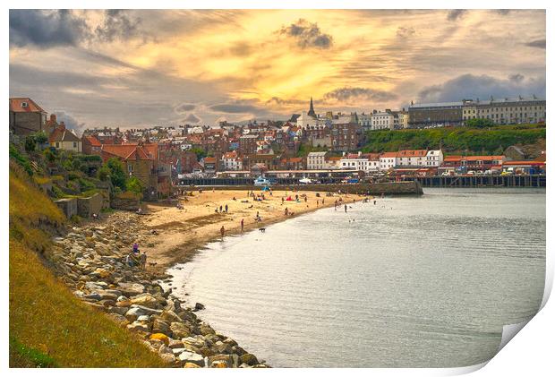 Whitby Beach Print by Alison Chambers