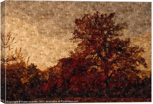 Autumn Trees Painting Canvas Print by Dawn O'Connor