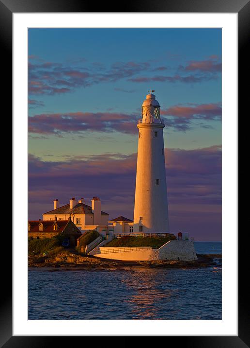 St Marys Sunset Framed Mounted Print by Kevin Tate