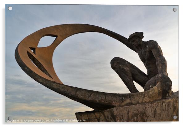 Pescadores Roundabout Statue - Albufeira Acrylic by Angelo DeVal