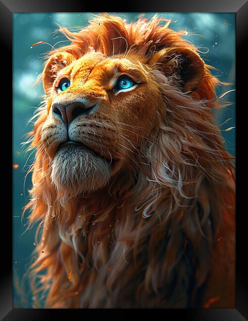 Larry The Lion Framed Print by Steve Smith