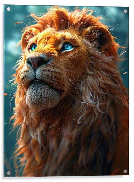 Larry The Lion Acrylic by Steve Smith