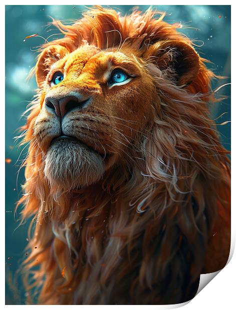 Larry The Lion Print by Steve Smith