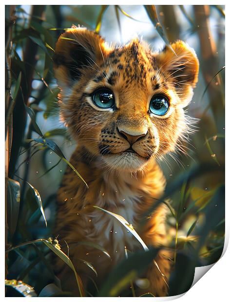 Liam The Lion Cub Print by Steve Smith