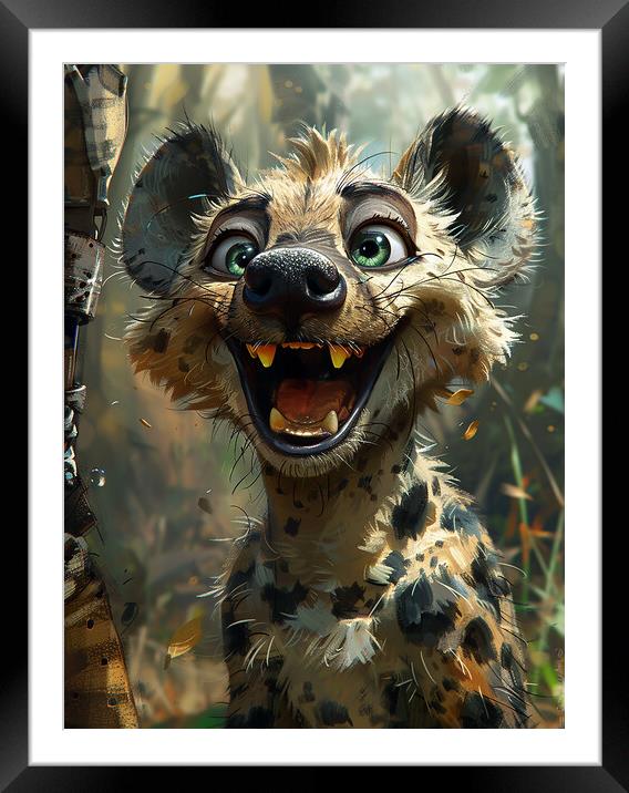 Harry The Hyena Framed Mounted Print by Steve Smith