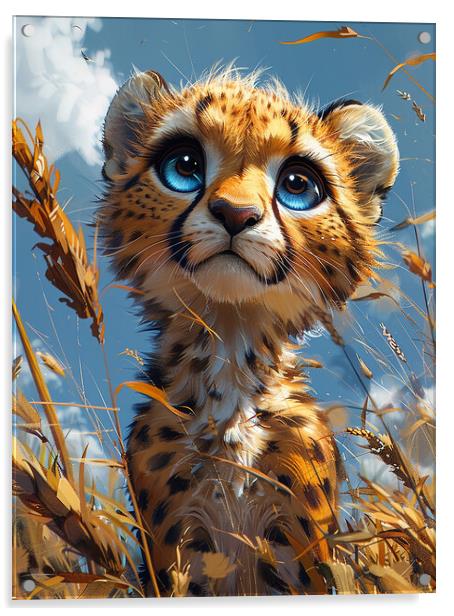 Charlie The Cheetah Acrylic by Steve Smith