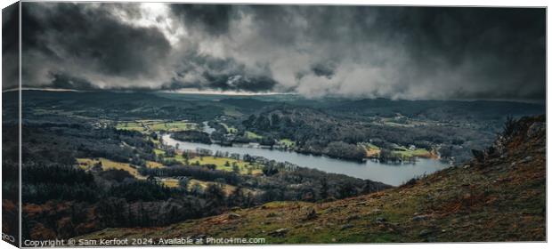 Lakeside From Gummers How Canvas Print by Sam Kerfoot