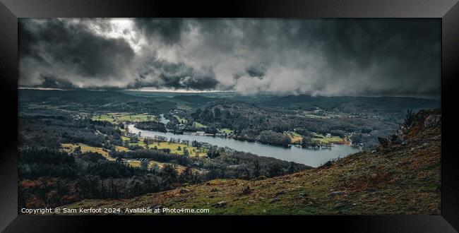 Lakeside From Gummers How Framed Print by Sam Kerfoot