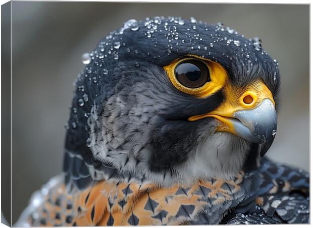 Peregrine falcon Canvas Print by T2 