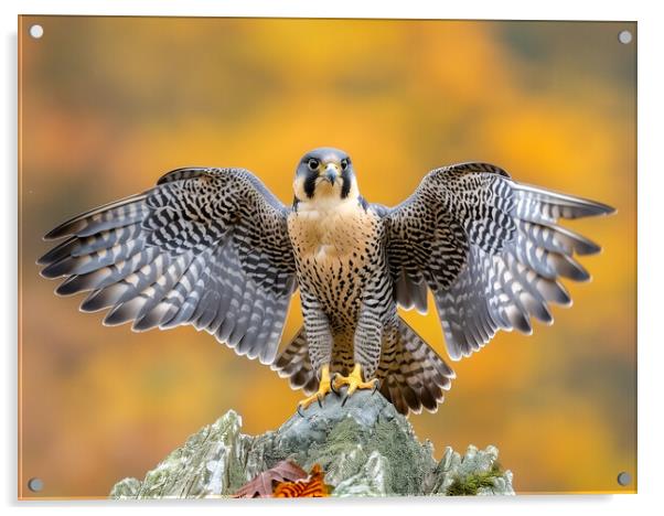 Peregrine falcon Acrylic by T2 