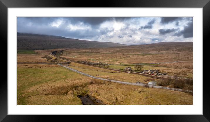 Ribblehead Station and Viaduct Framed Mounted Print by Apollo Aerial Photography
