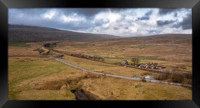 Ribblehead Station and Viaduct Framed Print by Apollo Aerial Photography