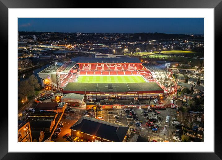 Nottingham Forest FC Framed Mounted Print by Apollo Aerial Photography