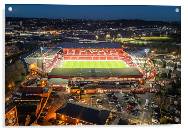 Nottingham Forest FC Acrylic by Apollo Aerial Photography