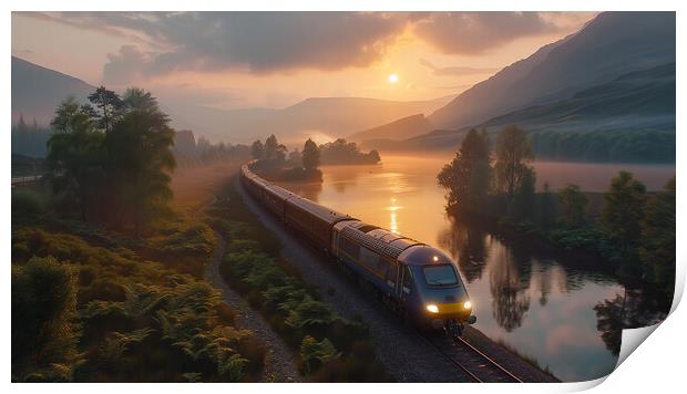 Britain's most scenic railway Journeys Print by T2 