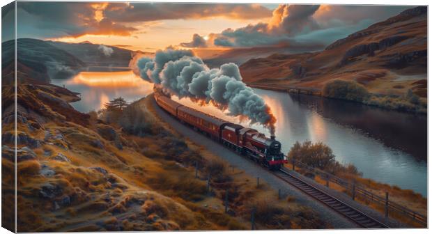 Britain's most scenic railway Journeys Canvas Print by T2 