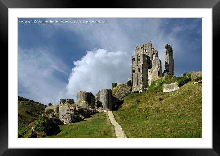 Corfe Castle Framed Mounted Print by Tom McPherson