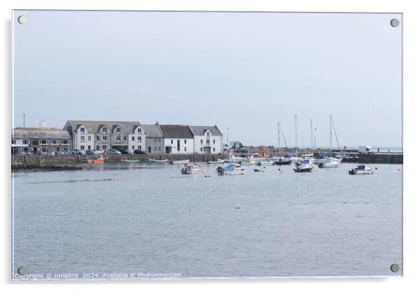 Port Rosnait, Isle of Whithorn, Scotland,  Acrylic by Imladris 