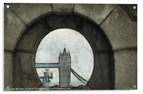 Tower Bridge Painting Acrylic by Dawn O'Connor
