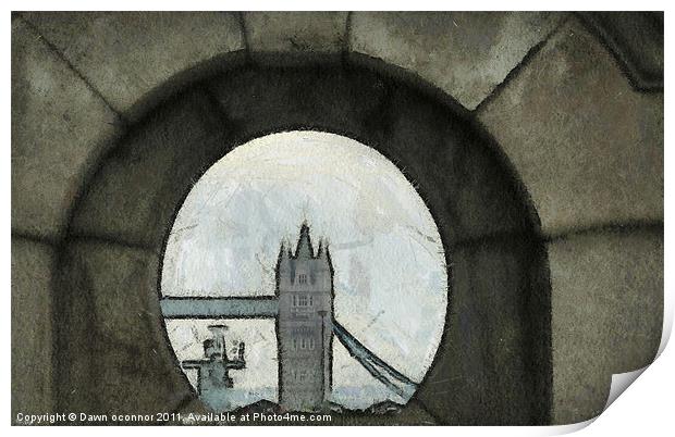 Tower Bridge Painting Print by Dawn O'Connor
