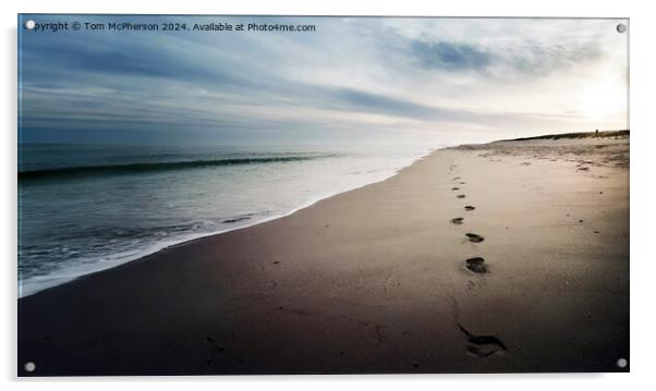 Footprints in the Sand Acrylic by Tom McPherson