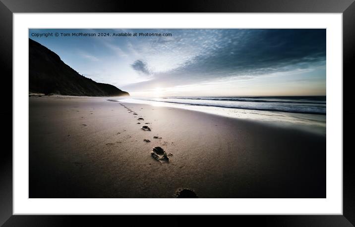 Footprints in the Sand Framed Mounted Print by Tom McPherson