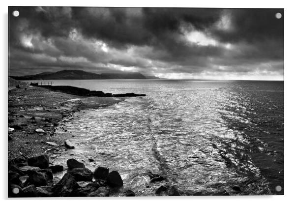 Lyme Regis Beach and Jurassic Coastline Acrylic by Darren Galpin