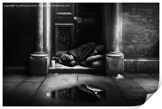 Homeless 3 Print by phil pace