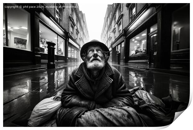 Homeless 5 Print by phil pace