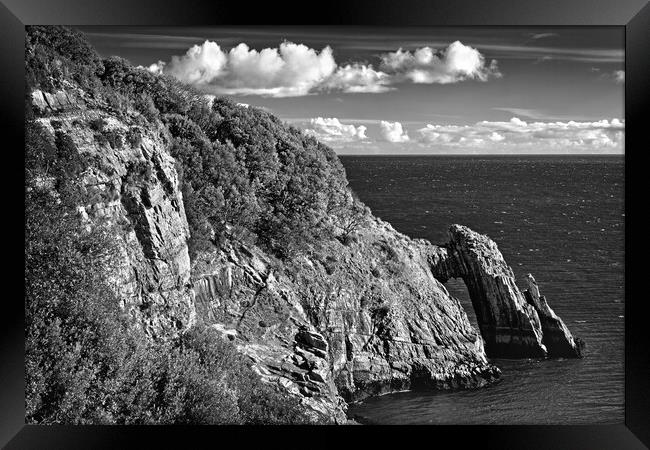 Torquay, London Bridge Arch Framed Print by Darren Galpin