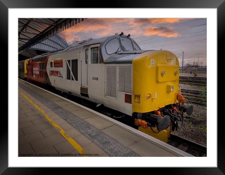 The Class 37 Framed Mounted Print by phil pace