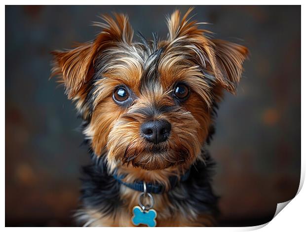 Yorkshire Terrier Portrait Print by K9 Art