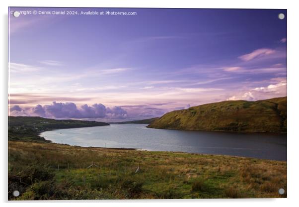 Loch Harport, Skye Acrylic by Derek Daniel