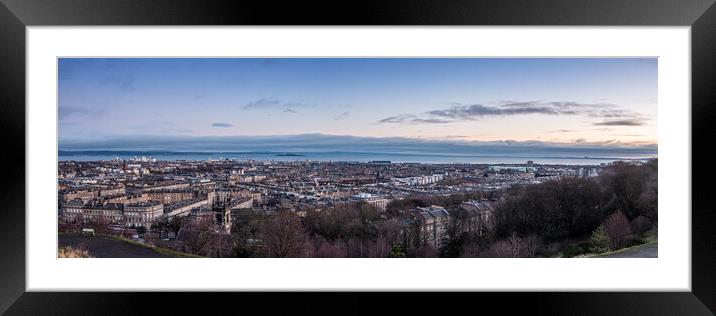 Leith from Calton Hill Framed Mounted Print by Apollo Aerial Photography