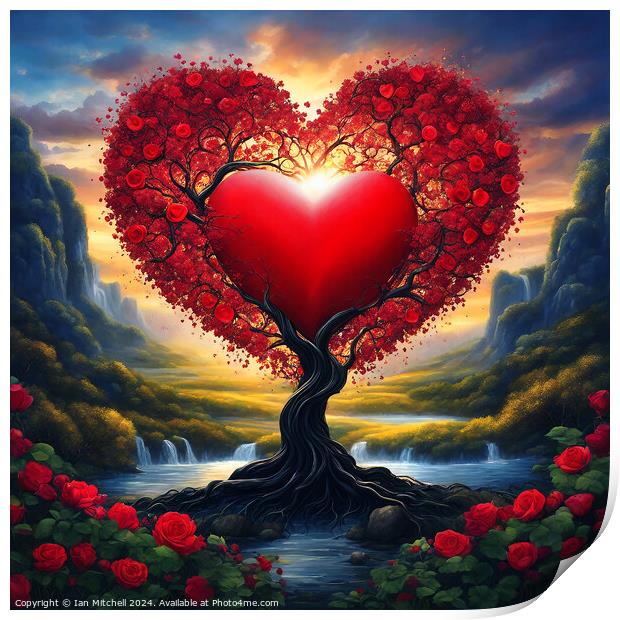 The Tree Of Love Print by Ian Mitchell