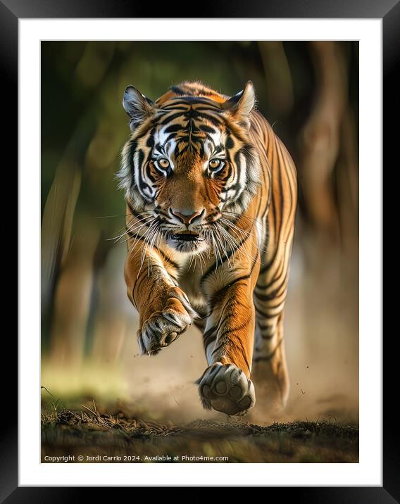 Determined Stalking - GIA2401-0209-REA Framed Mounted Print by Jordi Carrio
