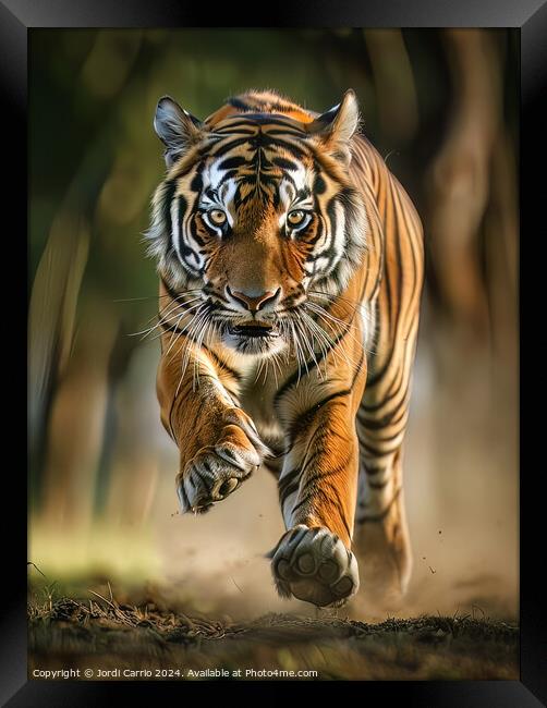 Determined Stalking - GIA2401-0209-REA Framed Print by Jordi Carrio