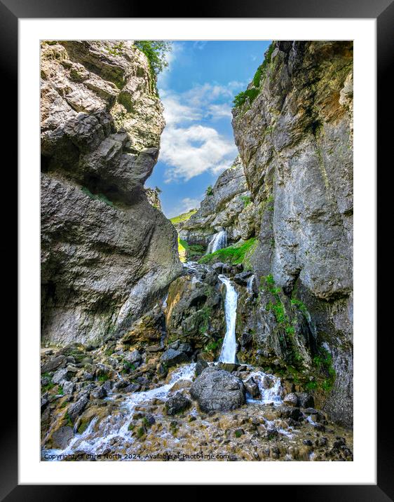 Gordale Scar. Framed Mounted Print by Chris North