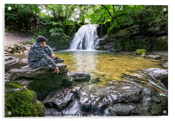 Janets Foss in Malhamdale. Acrylic by Chris North