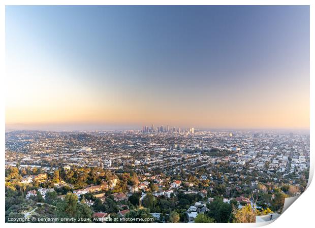 Sunset LA Print by Benjamin Brewty