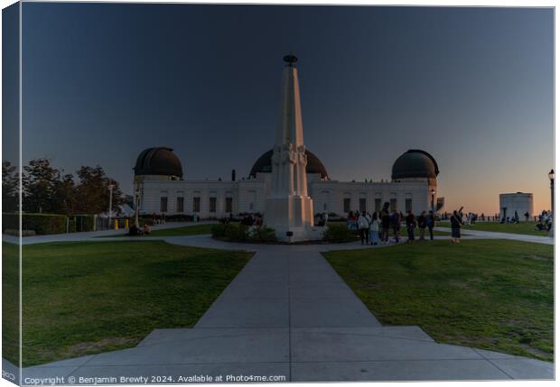 Griffith Observatory  Canvas Print by Benjamin Brewty