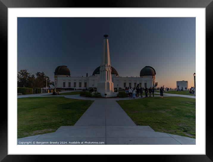 Griffith Observatory  Framed Mounted Print by Benjamin Brewty