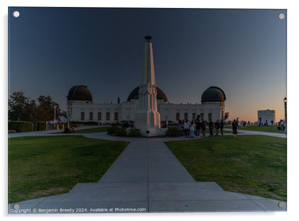 Griffith Observatory  Acrylic by Benjamin Brewty