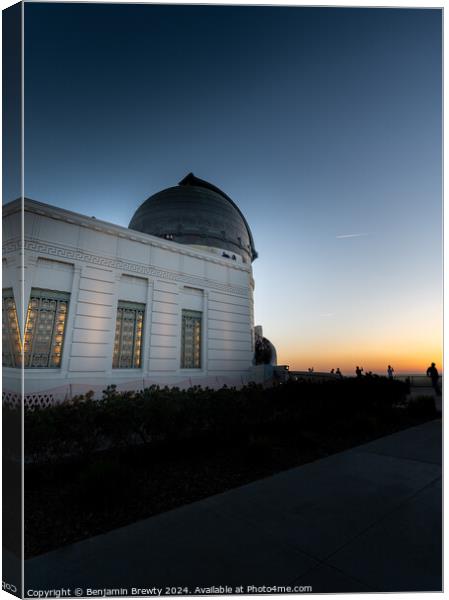 Griffith Observatory Canvas Print by Benjamin Brewty