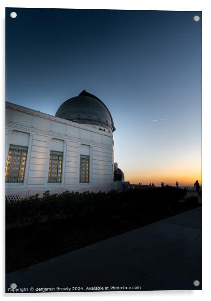 Griffith Observatory Acrylic by Benjamin Brewty