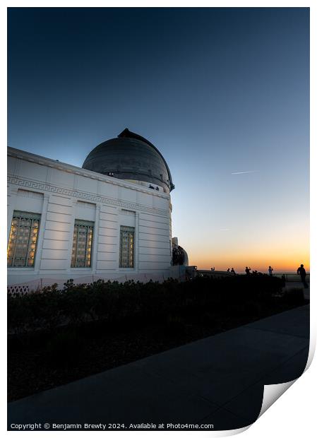 Griffith Observatory Print by Benjamin Brewty