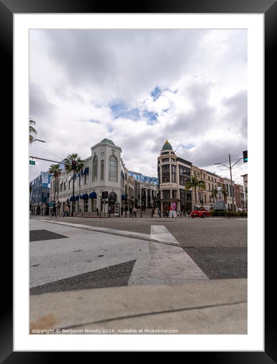 Rodeo Drive Framed Mounted Print by Benjamin Brewty