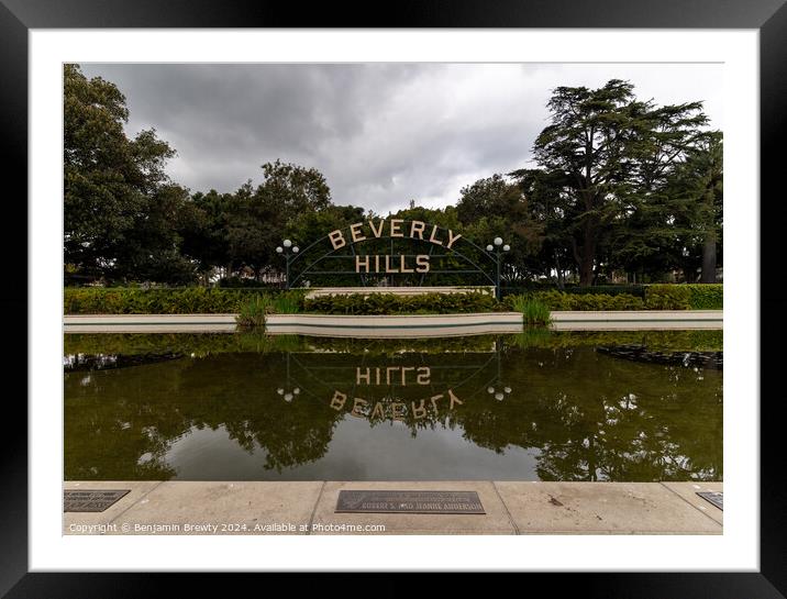 Beverly Hills Framed Mounted Print by Benjamin Brewty