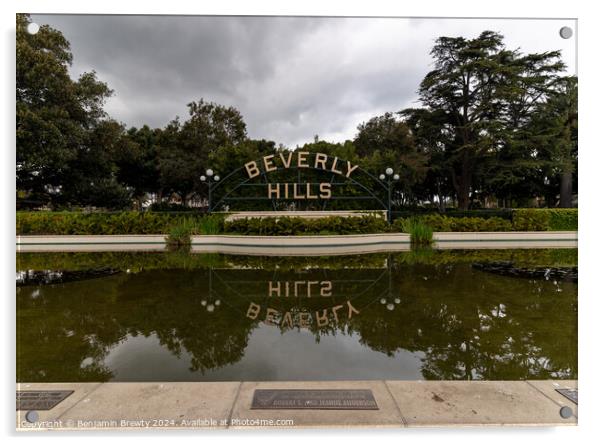 Beverly Hills Acrylic by Benjamin Brewty